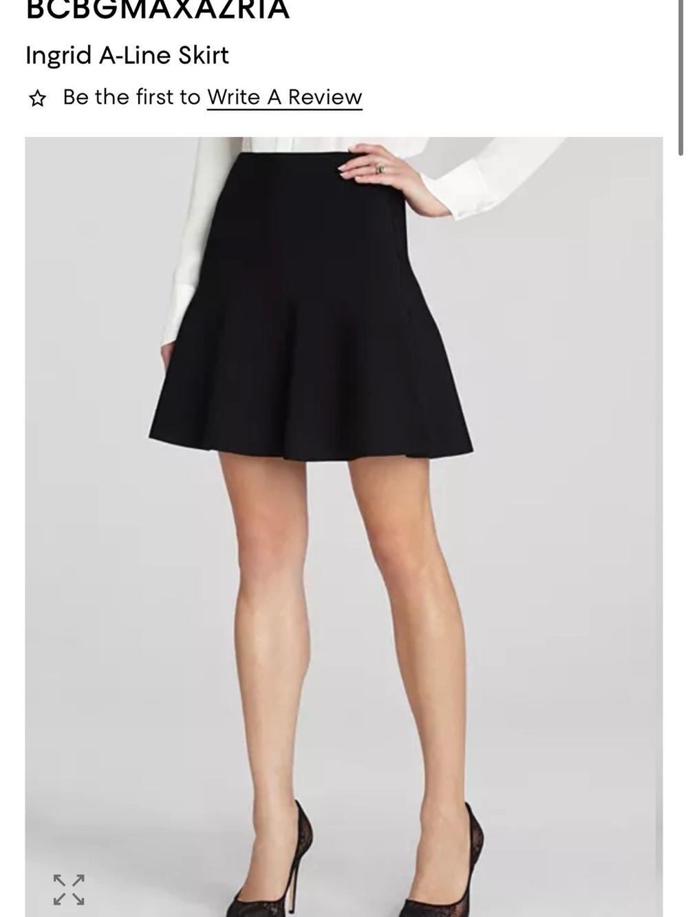 BCBGMaxAzria Black Circle Skirt